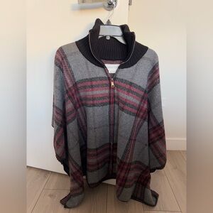 Treasure & Bond Plaid Cape - New with Tags